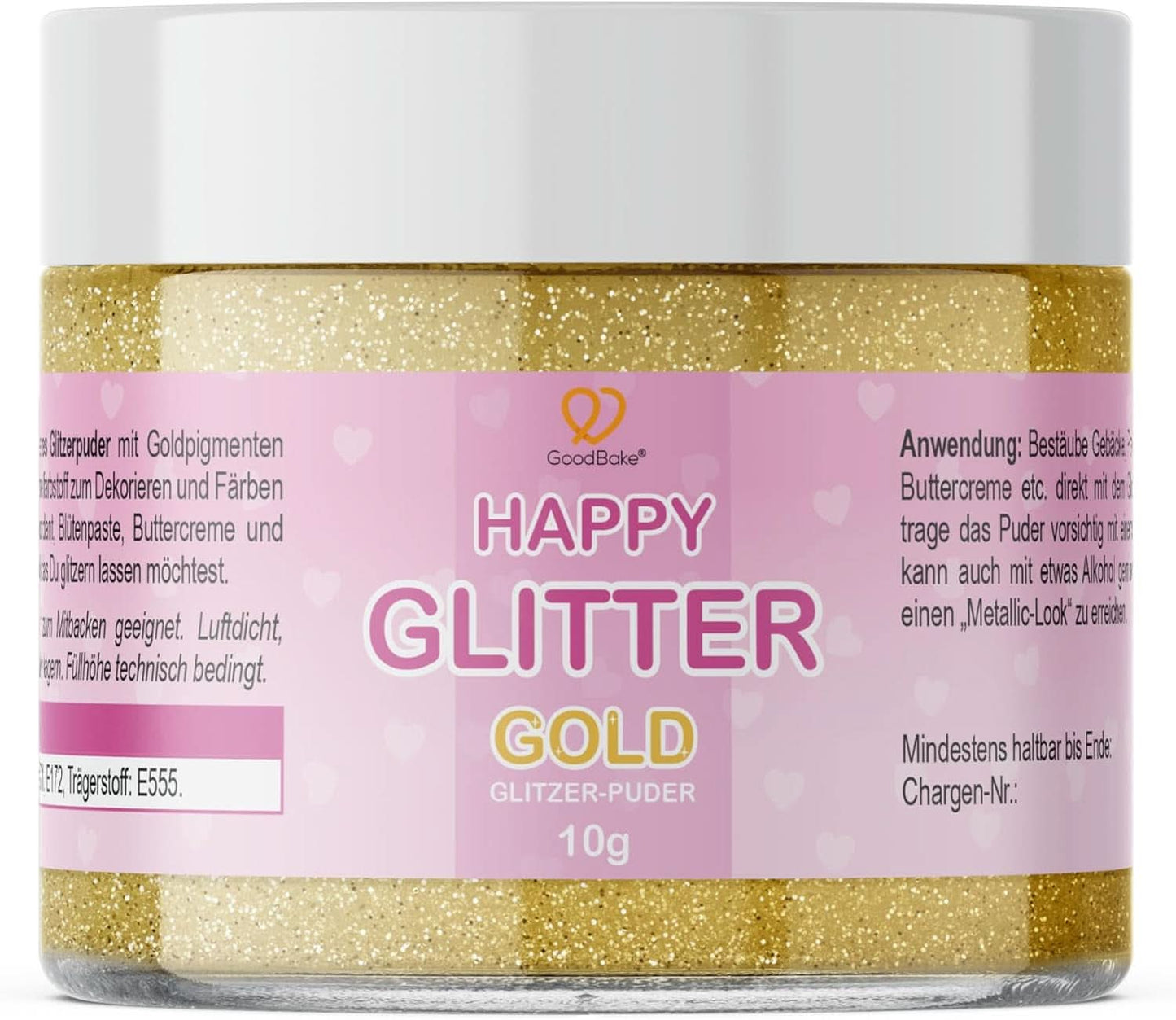 Goodbake Happy Glitter Gold - Purpurina alimentaria comestible, 10 gramos Glitter Naty Shop Gold