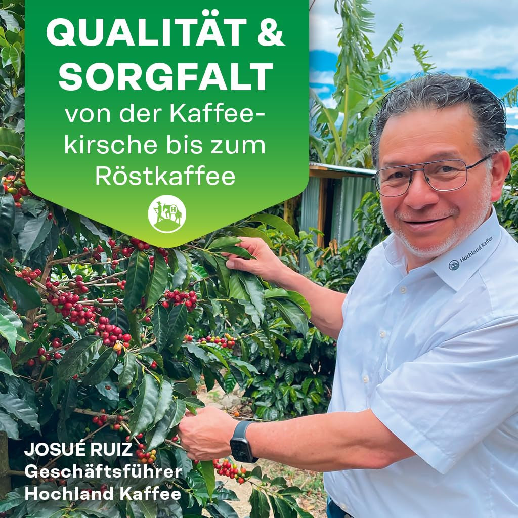 Hochland Kaffee - Holanka Crema - 250g Kaffeebohnen - Venta directa sostenible - Perfecto para máquinas totalmente automáticas y Siebträger - Sabor aromático más suave - La mejor calidad de Perú