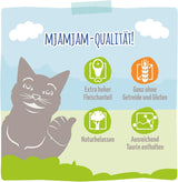 MjAMjAM - Comida húmeda premium para gatos - Trucha refinada con pollo jugoso, paquete de 6 (6 x 400 g), sin cereales