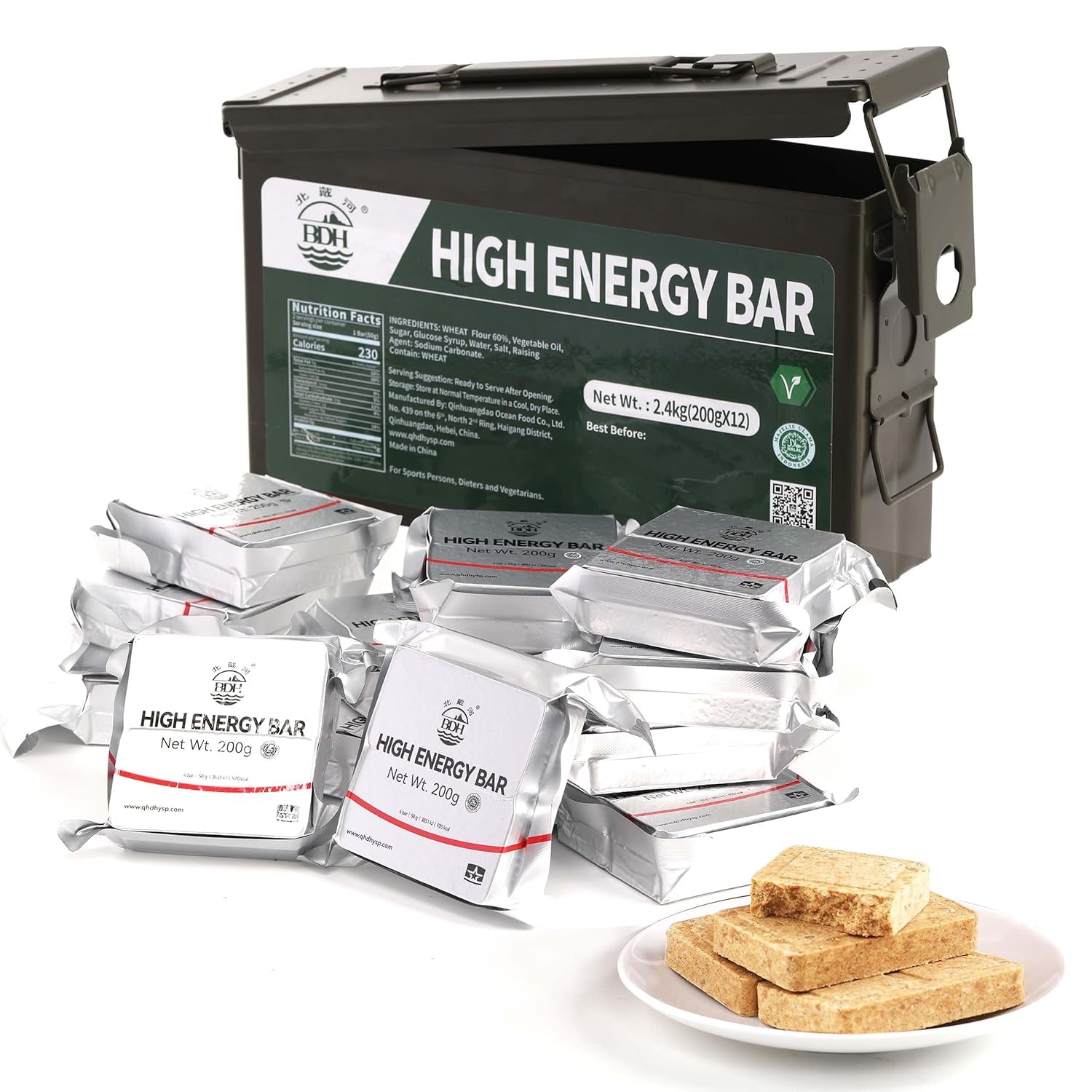 Barras de Emergencia Tabletas de Supervivencia con Sabor a Chocolate para Actividades al Aire Libre Camping Emergencia Ventisca Terremoto Desastre Kit de preparación de Larga Vida 12 Piezas