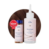 Set de tintes para el cabello permanente Cobertura 100% de canas Coloración casera Tintes para el cabello 0% amoniaco Tintes para el cabello multidimensionales Tintes para el cabello profesionales Naty Shop Tinte para el cabello Marrón oscuro Cobre Caoba 4 Cm