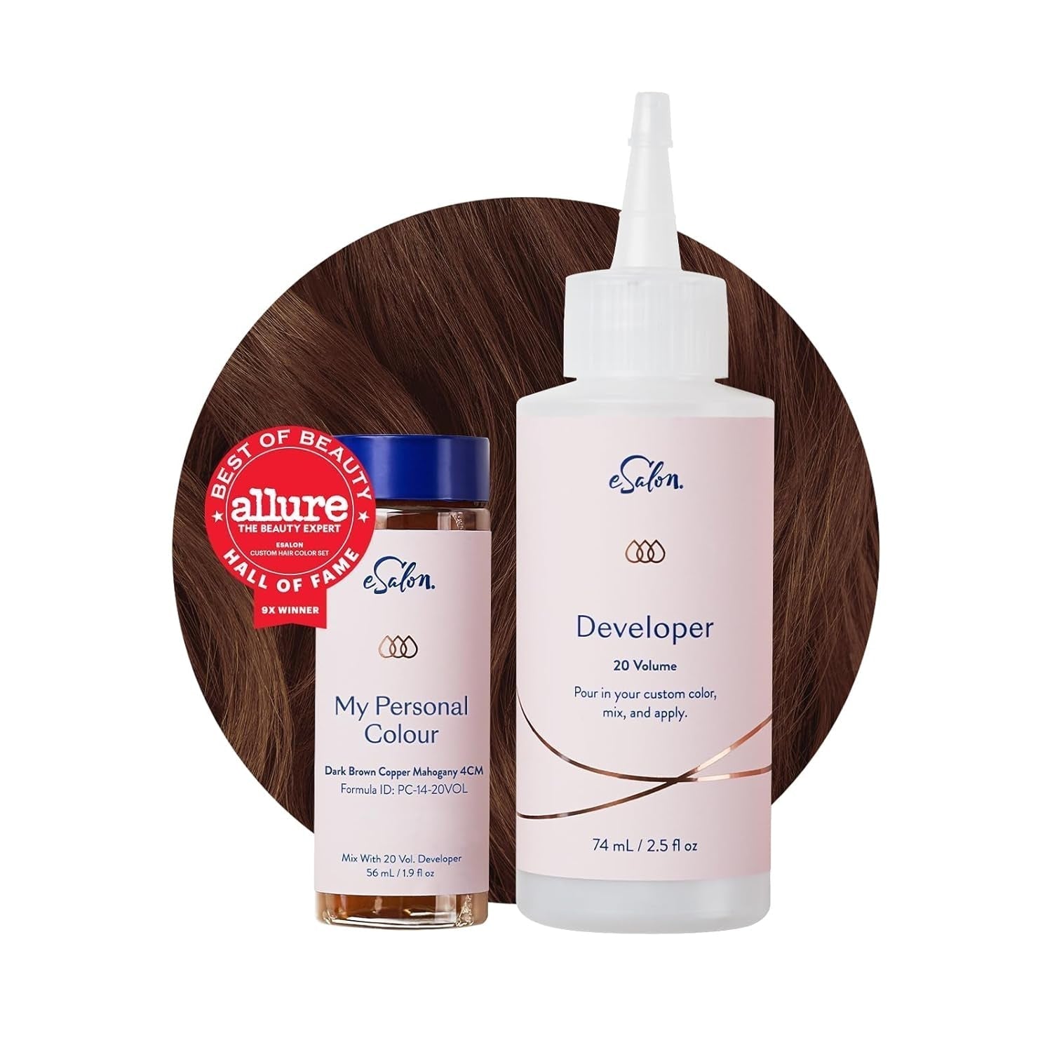 Set de tintes para el cabello permanente Cobertura 100% de canas Coloración casera Tintes para el cabello 0% amoniaco Tintes para el cabello multidimensionales Tintes para el cabello profesionales Naty Shop Tinte para el cabello Marrón oscuro Cobre Caoba 4 Cm