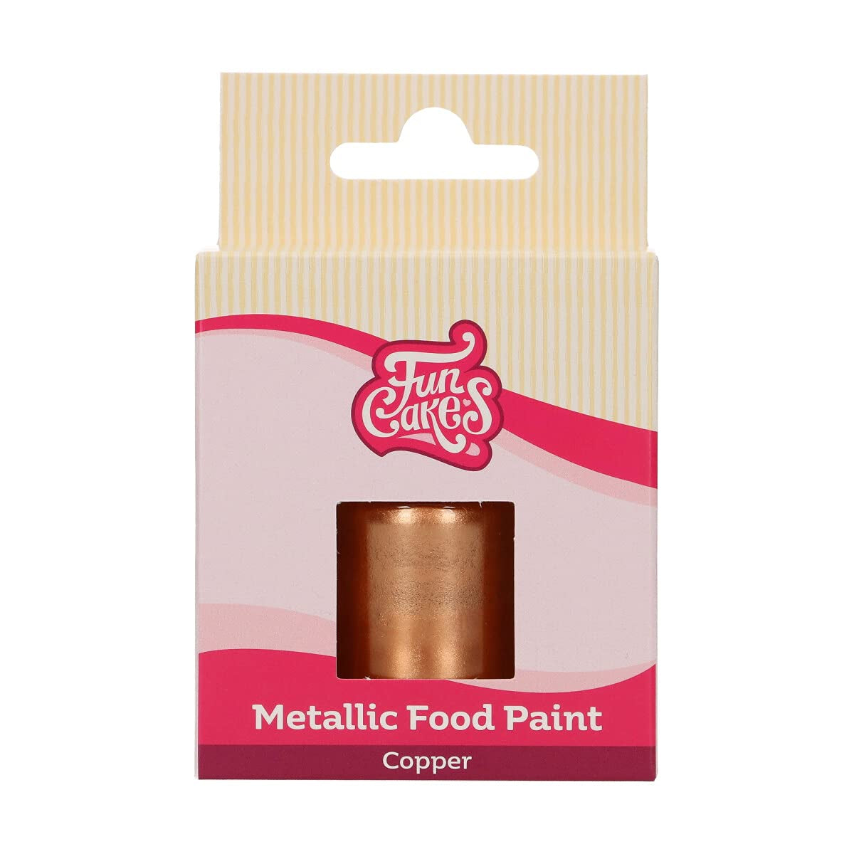 Funcakes Pintura metálica para alimentos, color cobre: ​​crea efectos metálicos en fondant, mazapán, glaseado real y galletas. Colorante alimentario 100% comestible, Halal, apto para vegetarianos y veganos. 30ml.