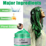 Cera para el cabello temporal verde, spray para el cabello temporal Crazy Green, barro semipermanente lavable, color de cabello de una sola vez, barro de pasta para el cabello de peinado instantáneo, color de cabello natural para fiestas, actividades y tinte para el cabello de Halloween Naty Shop