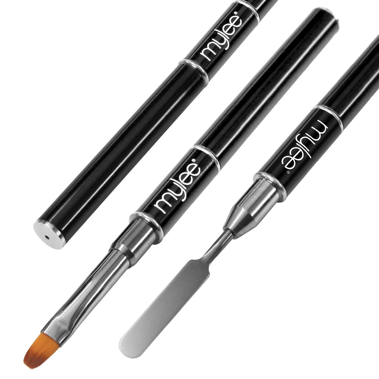 Mylee Magic Extender Gel Tool con dos extremos - 2 en 1 Pinsel & Spachtel para UV/LED Nagelkunst, Nagelspitzen y para extensiones