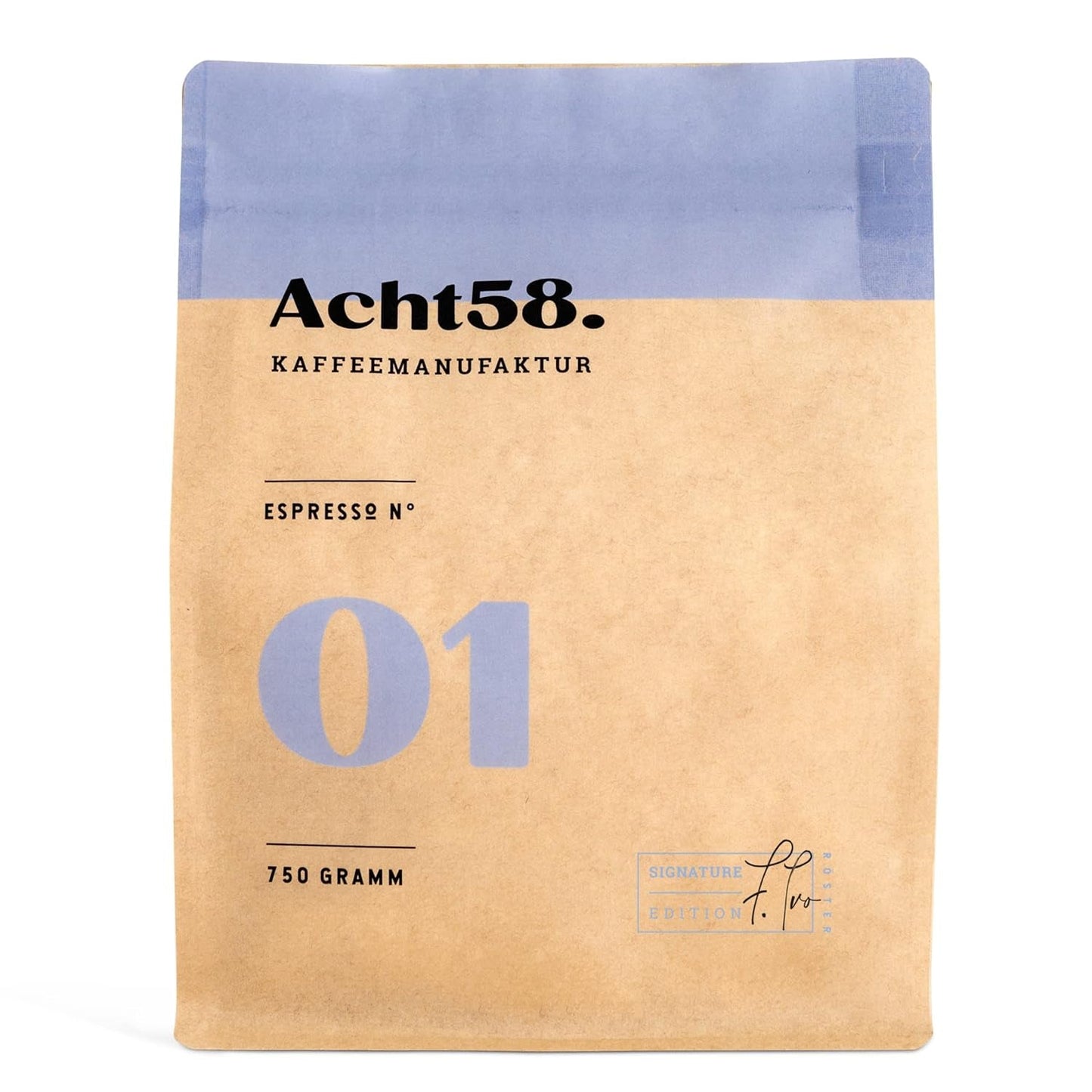 Espresso No. 1 – Mezcla de espresso clásico con 25% de Robusta – Café en granos para máquinas totalmente automáticas y portafiltro – granos enteros – 750 g