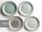 MÄSER 931875 Bel Tempo II Vajilla para 6 personas con aspecto vintage moderno, servicio de mesa de 18 piezas, vajilla de cerámica pintada a mano, gres, azul humo
