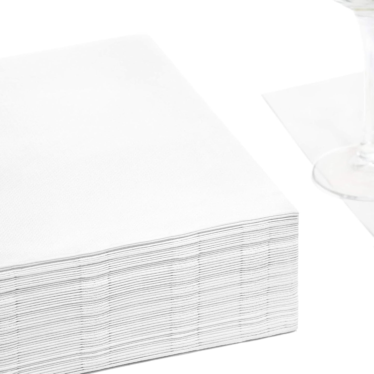 Papstar, 50 servilletas "Colección ROYAL" pliegue 1/4 48 Cm X 48 Cm Blanco, #11577