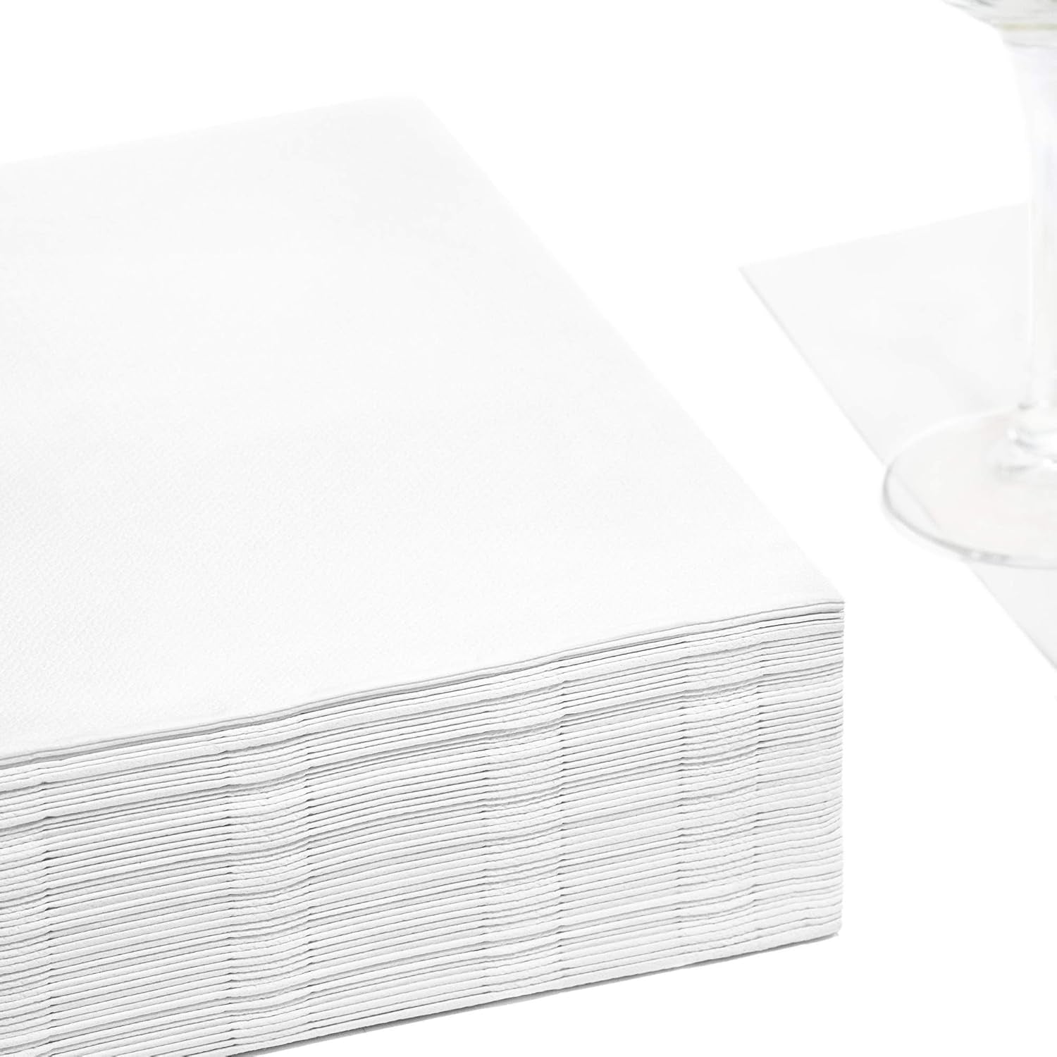Papstar, 50 servilletas "Colección ROYAL" pliegue 1/4 48 Cm X 48 Cm Blanco, #11577