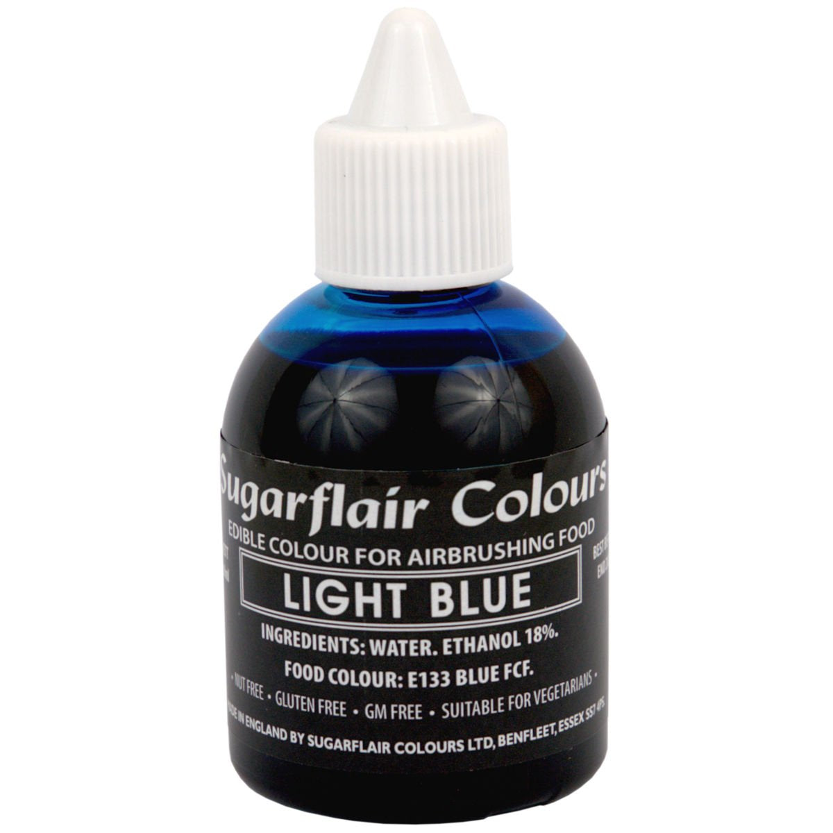 Sugarflair Colorante alimentario rojo intenso - Colorante alimentario líquido comestible, colorante con aerógrafo para pasteles, magdalenas, glaseado y decoraciones de pasteles - 60 ml