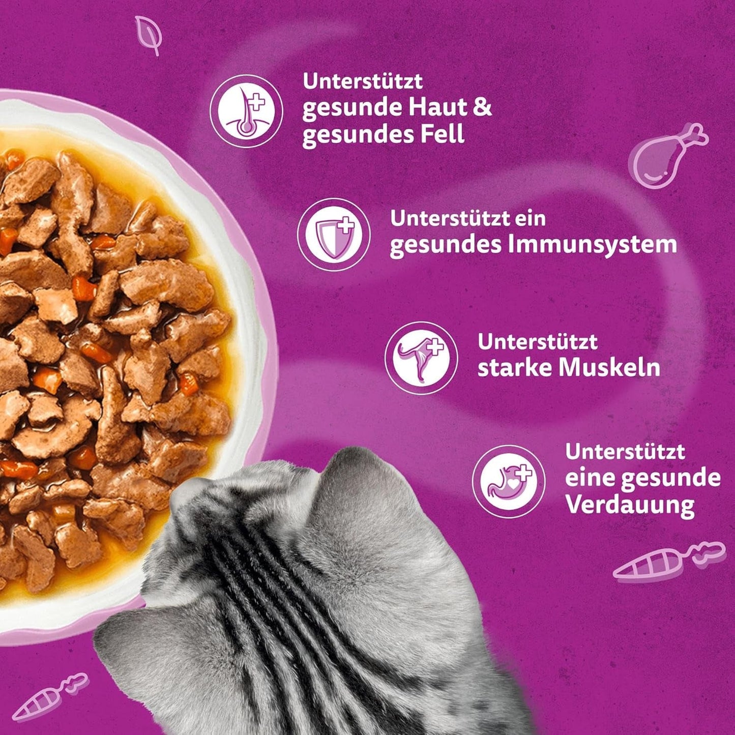 WHISKAS Comida húmeda aromática para gatos en salsa 40 x 85g Selección de pescado