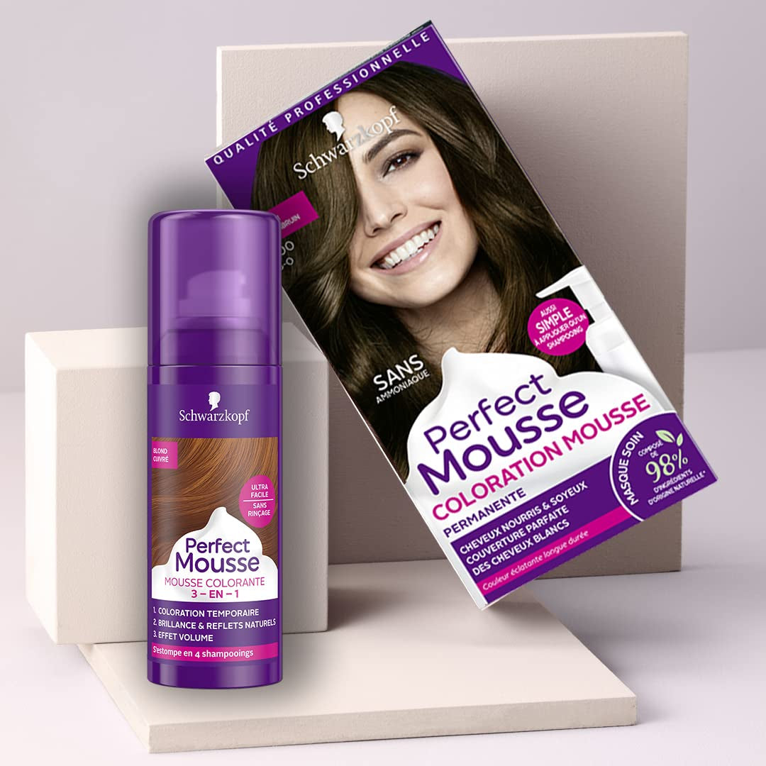 Perfect Mousse Mousse Coloración Permanente, 668 Hasellnuss Tinte Capilar Naty Shop