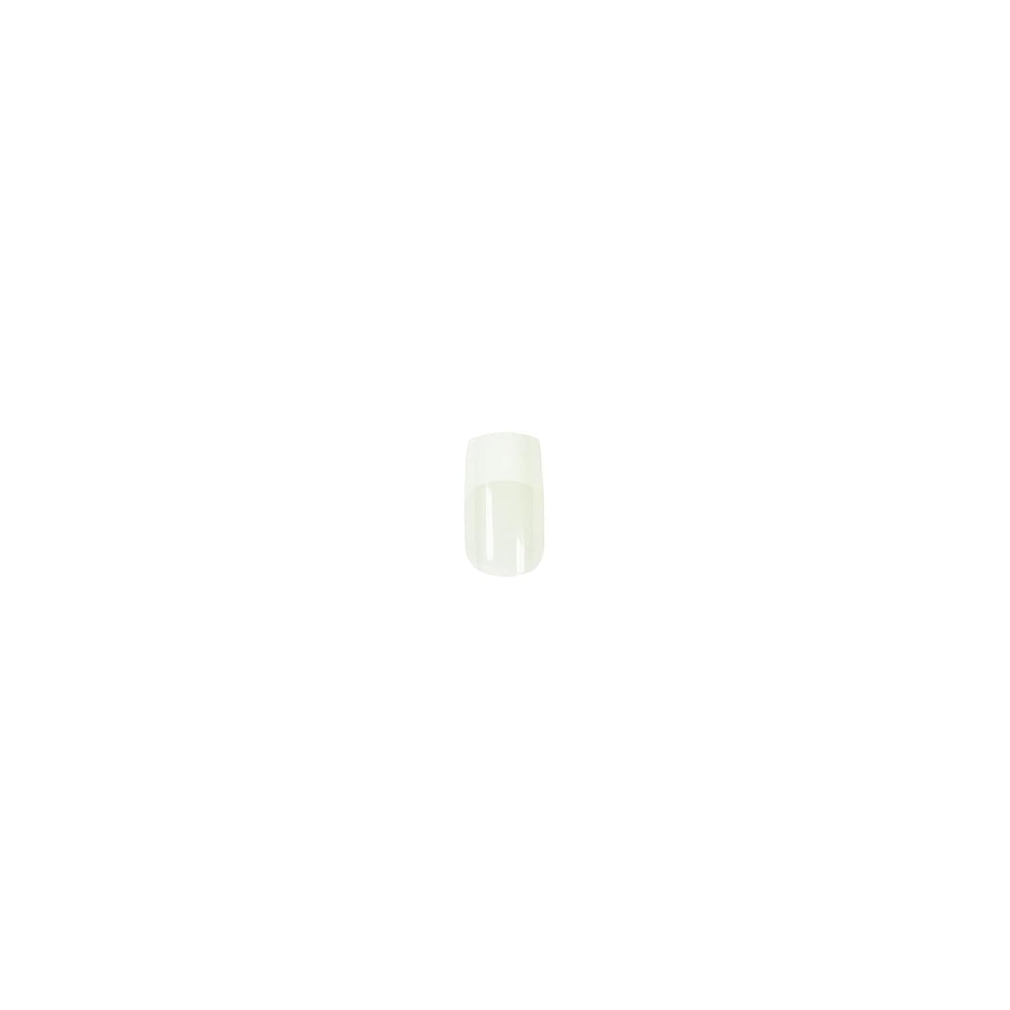 Glam'Up Paris - Uñas Postizas - Cobertura Total - Fácil de Usar - 24 Uñas Postizas Por Caja + Cinta Adhesiva Doble - Forma Cuadrada XL - N° 3 - Manicura Francesa, Blanco