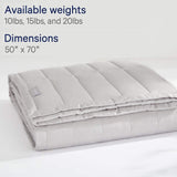 Manta lastrada Casper, 9 kg, gris Edredones y edredones Naty Shop