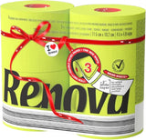 Papel higiénico Renova, verde, 4 rollos