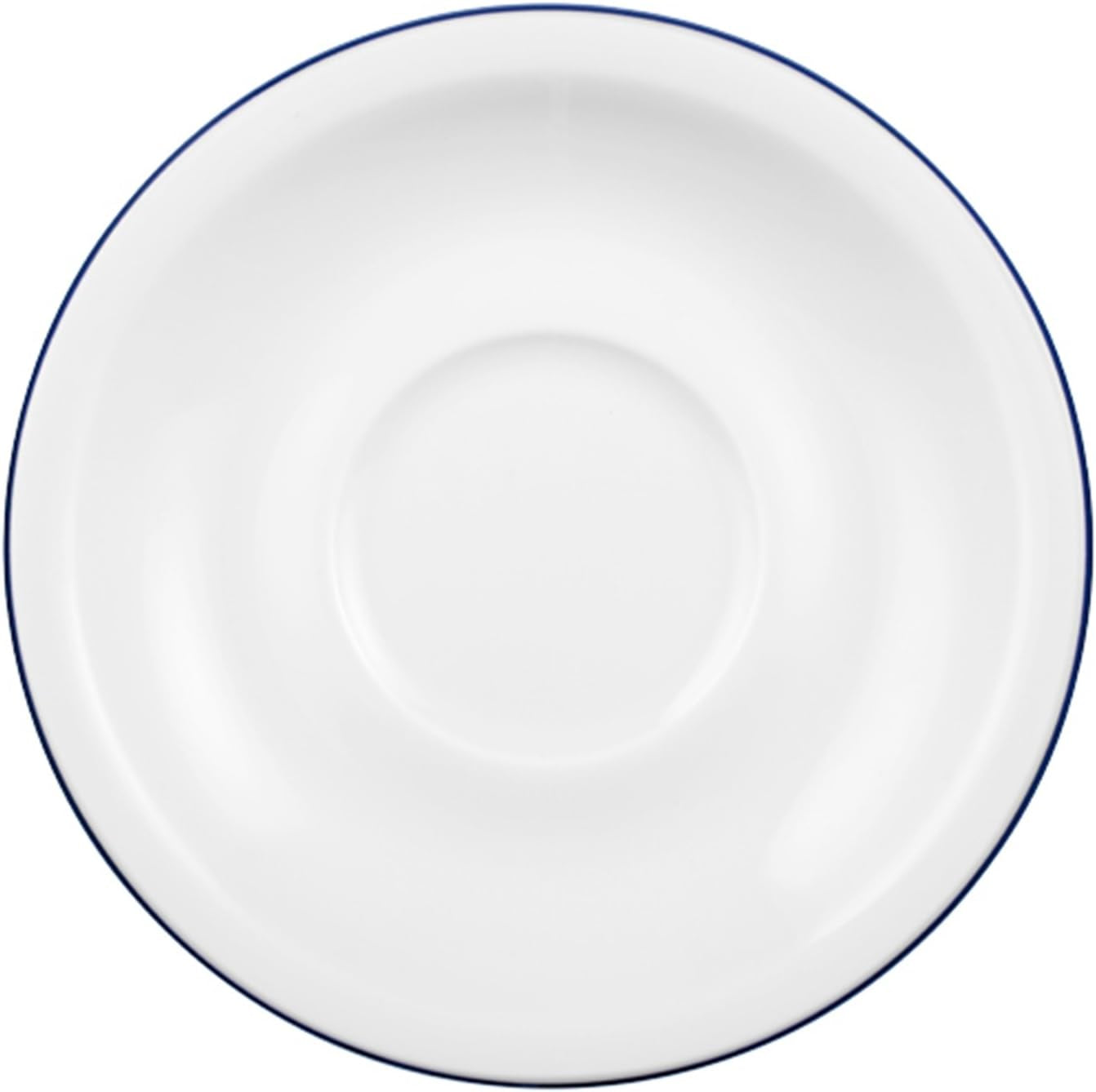 Servicio de café Seltmann Weiden de 18 piezas | Serie compacta, borde azul | El juego incluye 6 platos de desayuno, 6 tazas de café y 6 platillos, azul.