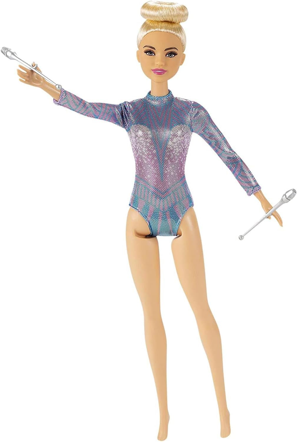Barbie You Can Be Anything Series-accesorios de gimnasia rítmica con pelo rubio, muñeca incluida, regalo para niños, juguete de 3 años o más, GTN65