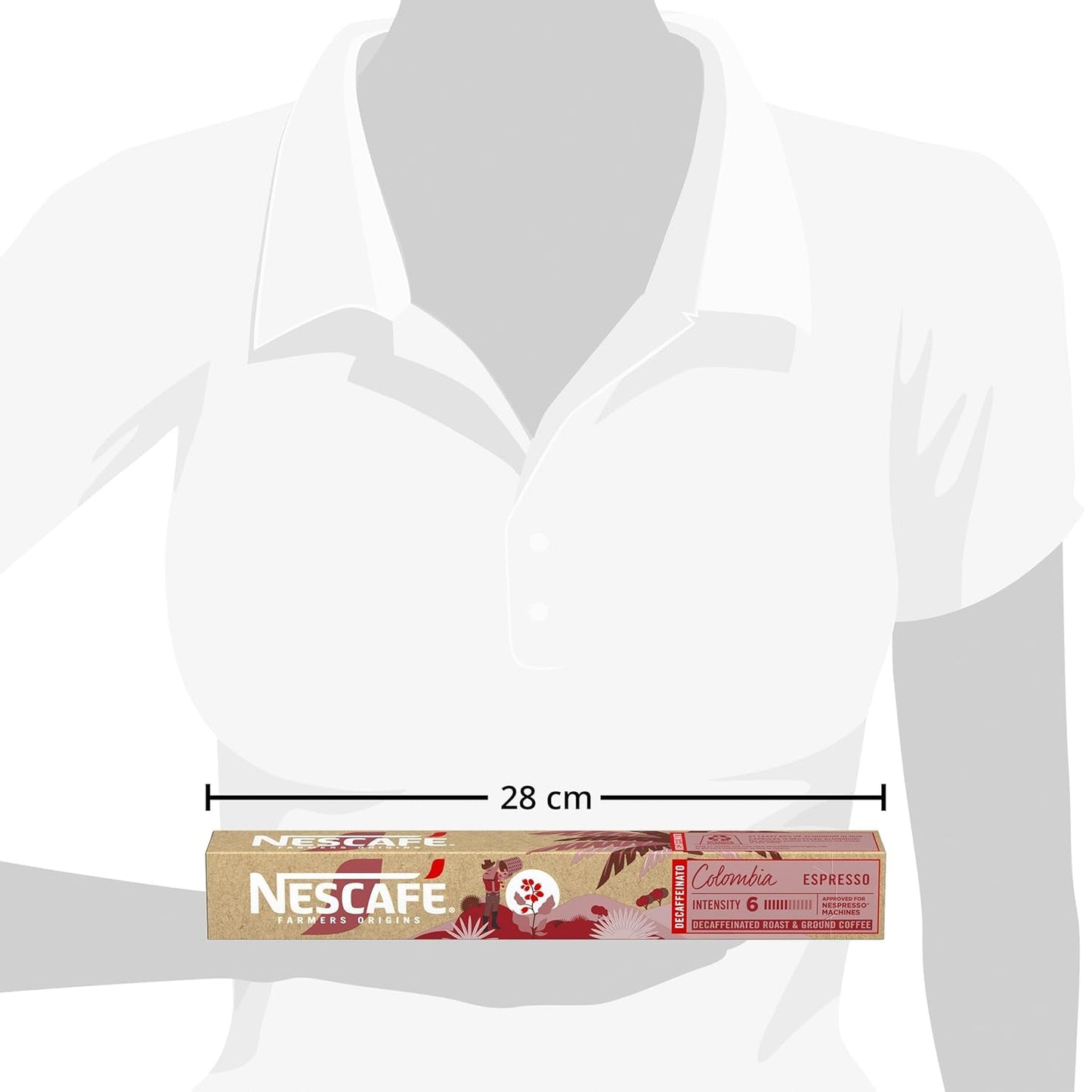 NESCAFÉ Farmers Origins Colombia Espresso Entkoffeiniert 6 x 10 Kaffeekapseln - Kaffeekapseln para máquinas Nespresso