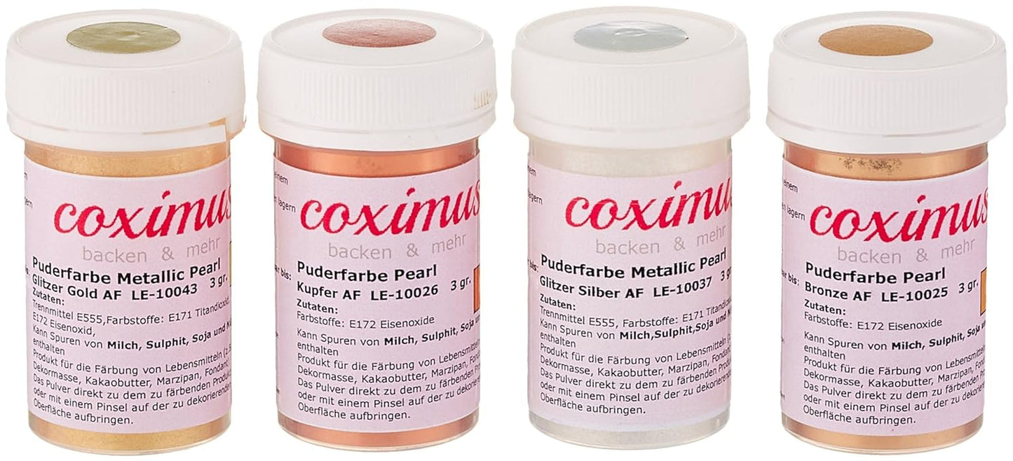 Pintura en polvo bronce cobre plata oro 4 x 3G