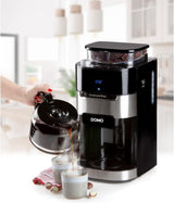 Cafetera espresso DOMO DO721K "Grind and Brew" - Función Bean-to-Cup - Pantalla LCD - Para café molido o en grano entero - 1,5 L