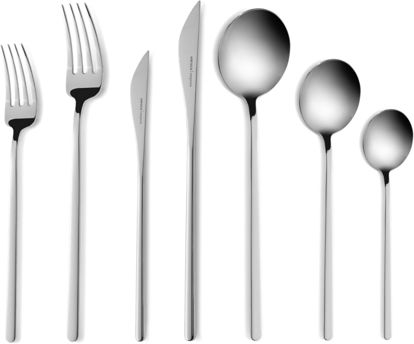 Karaca Focus Elegance, cubertería 84 piezas, 12 personas Cocina Naty Shop