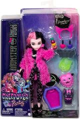 Muñeca MONSTER HIGH y Pijama Accesorios Fiesta Draculaura Conde Murciélagos Muñeco Fabuloso Mascota Creepover Fiesta HPY66 Naty Shop Muñecas