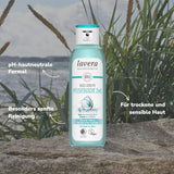 Lavera Care Basis Sensitiv 2 en 1, Champú y gel de ducha con aloe vera ecológico y queratina vegetal, 250 ml Ducha y baño Naty Shop