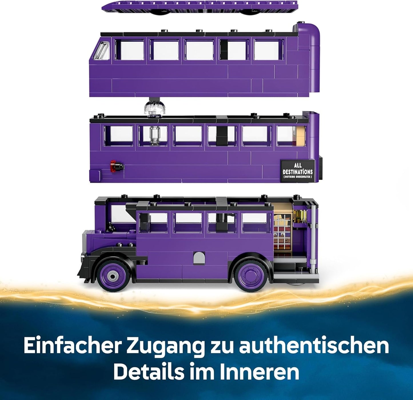 LEGO Harry Potter Aventuras con el Caballero Viajero Set de construcción 5 minifiguras que incluyen Ernie Prang, Stan Shunpike y Padfoot Bus Juguete para fanáticos del mundo mágico Niños y niñas de 8 años 76446 Juegos de construcción Beuche den LEGO-Store