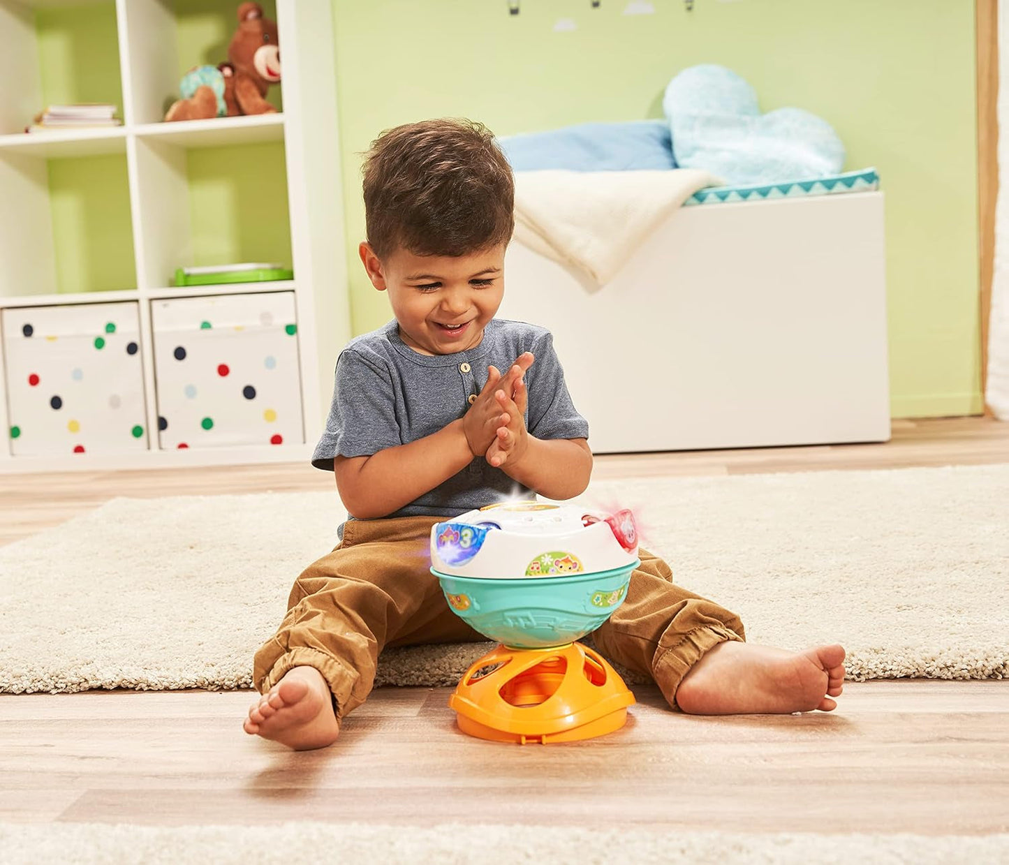 Vtech Baby 3 en 1 Bola de música mágica con movimiento automático, juguete interactivo para niños de 9 a 36 meses, juguetes coloridos para bebés Naty Shop