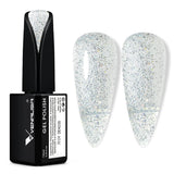 VENALISA Esmalte de uñas UV Coral Orange 15ml Esmalte de uñas en gel para lámpara de uñas UV Modelos de esmalte de uñas en gel de color naranja coral transparente para diseño de uñas DIY