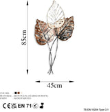 Accesorio decorativo de pared hecho a mano de metal, 45 x 85 cm | 100% metal (1,5 mm) | Diseño único en marrón y negro, perfecto para decoración de interiores | Montable en la pared Estatuillas y esculturas Naty Shop