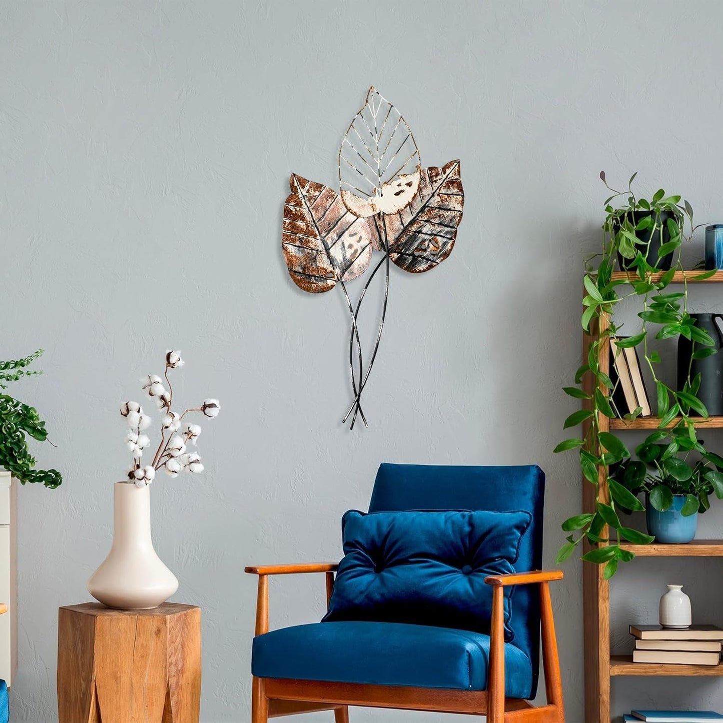 Accesorio decorativo de pared hecho a mano de metal, 45 x 85 cm | 100% metal (1,5 mm) | Diseño único en marrón y negro, perfecto para decoración de interiores | Montable en la pared Estatuillas y esculturas Naty Shop