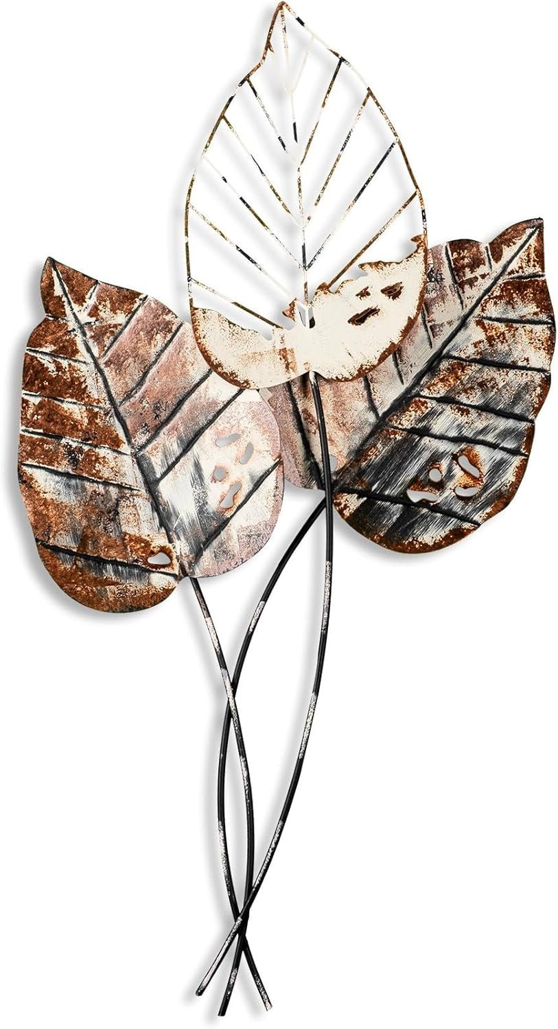 Accesorio decorativo de pared hecho a mano de metal, 45 x 85 cm | 100% metal (1,5 mm) | Diseño único en marrón y negro, perfecto para decoración de interiores | Montable en la pared Estatuillas y esculturas Naty Shop