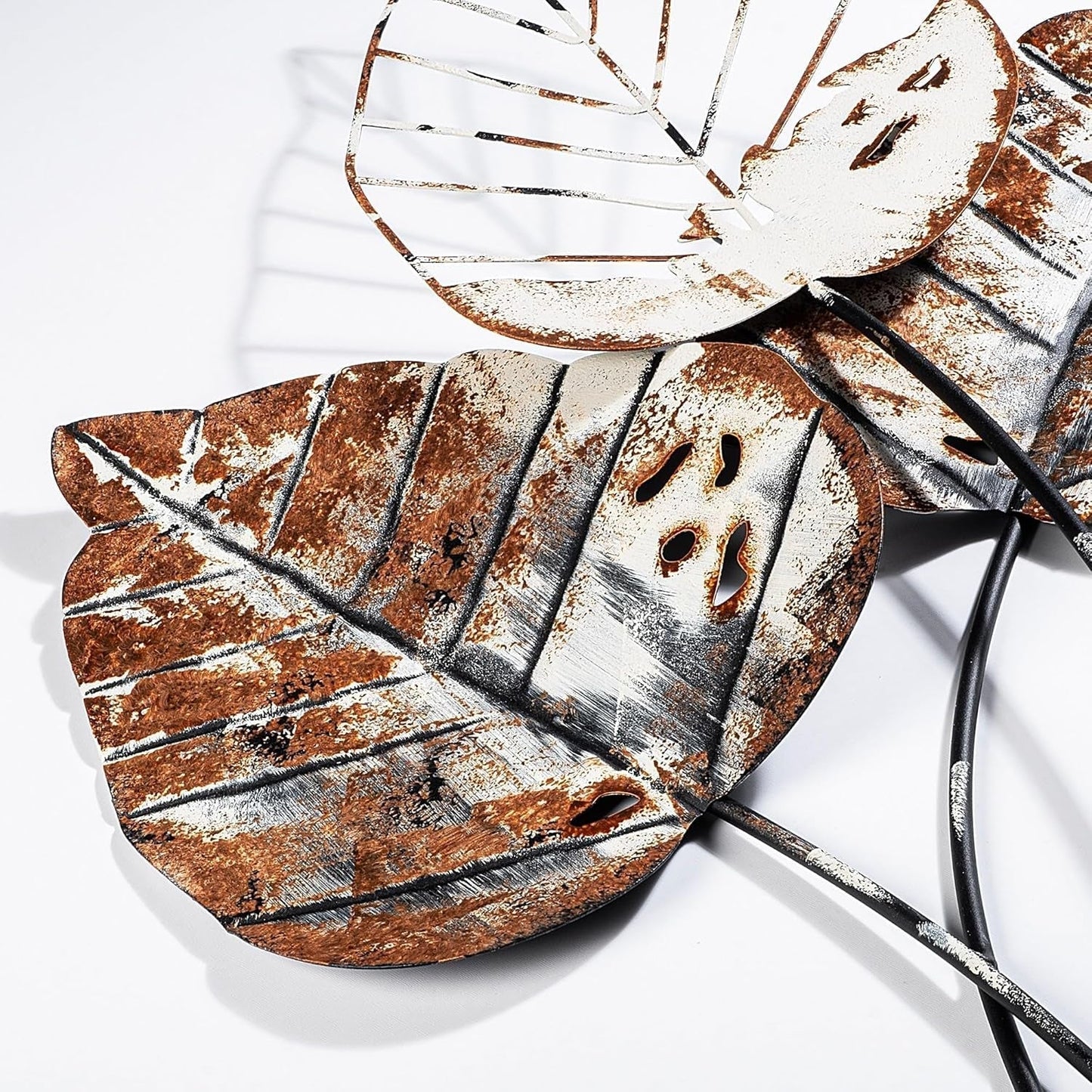 Accesorio decorativo de pared hecho a mano de metal, 45 x 85 cm | 100% metal (1,5 mm) | Diseño único en marrón y negro, perfecto para decoración de interiores | Montable en la pared Estatuillas y esculturas Naty Shop