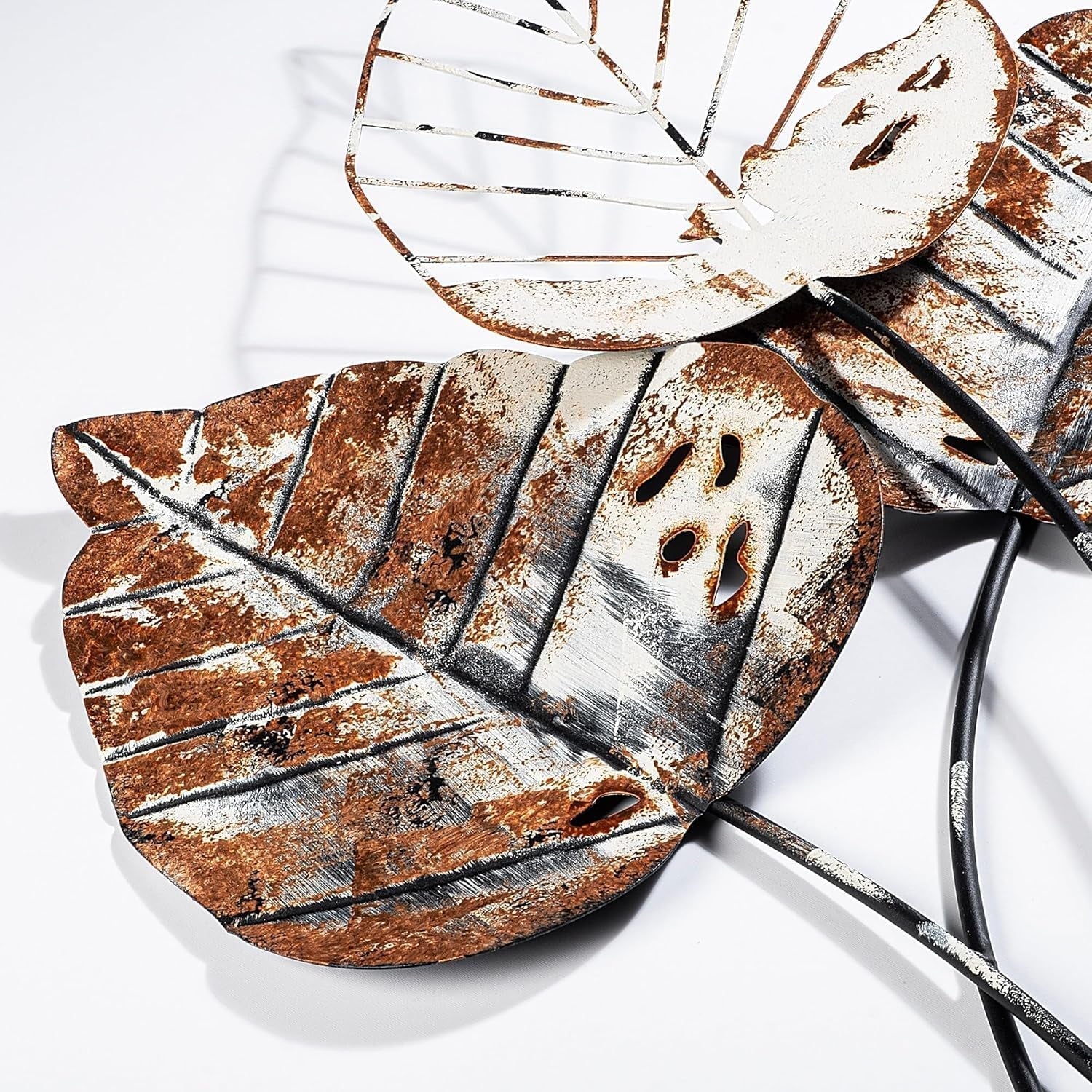 Accesorio decorativo de pared hecho a mano de metal, 45 x 85 cm | 100% metal (1,5 mm) | Diseño único en marrón y negro, perfecto para decoración de interiores | Montable en la pared Estatuillas y esculturas Naty Shop