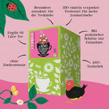 Taza Té de frutas orgánico Arándano Frambuesa | Té de frambuesa | 250 bolsitas de té sin blanquear | Paquete grande | Perfecto para la oficina | Ecológico | Comercio justo
