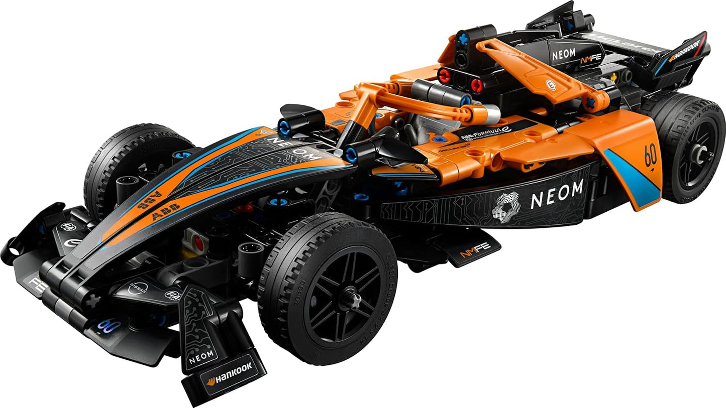 LEGO Technic Coche de carreras NEOM Mclaren Fórmula E, Coche de carreras de juguete para niños y niñas de 9 años, Kit de modelo de coche, Decoración de la habitación de los niños, Idea de regalo de cumpleaños 42169 Juegos de construcción Beuche den LEGO-Store