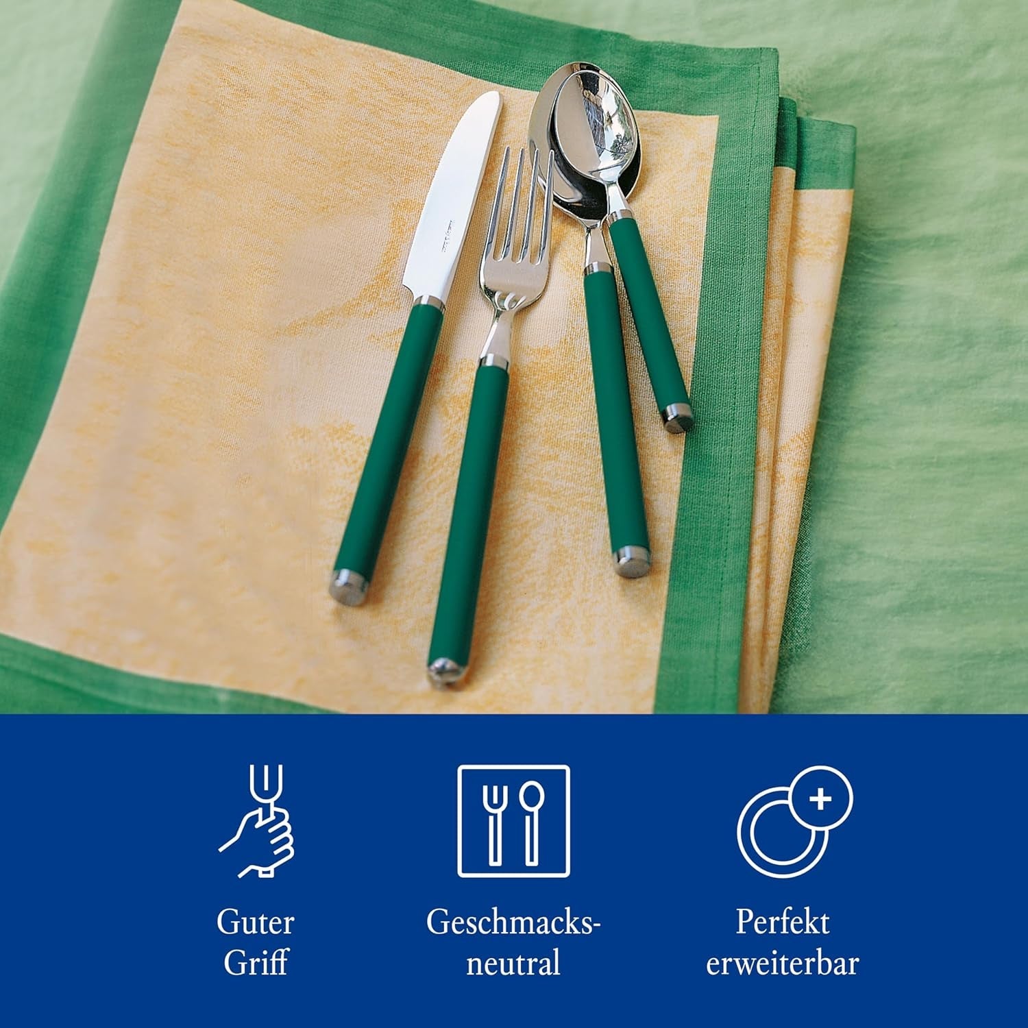 Villeroy & Boch - Juego de cubiertos Play! Jardín Verde, 30 piezas Cocina Naty Shop
