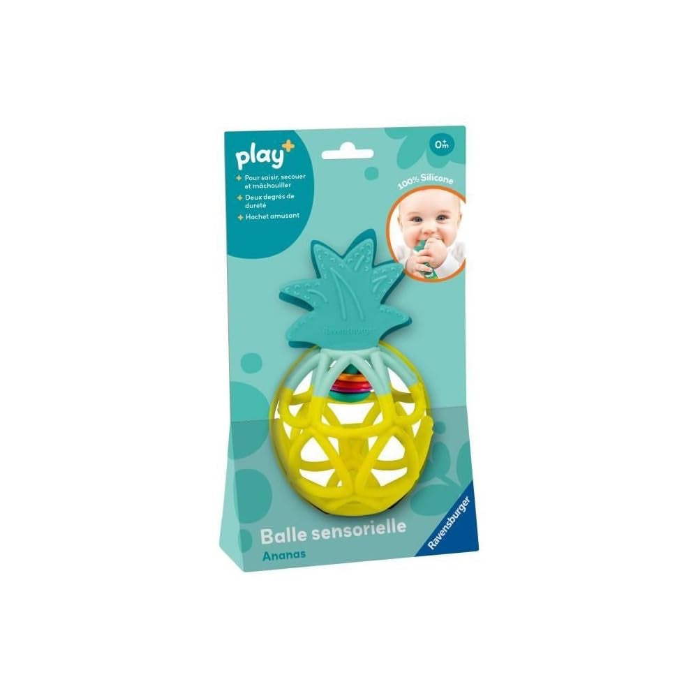 Ravensburger Play + 34013 Pelota sensorial, piña, juguete para niños a partir de 6 meses, versión francesa Baby Toys Naty Shop