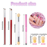 Nail Art Rendering-Werkzeuge Schwamm Undtupfpinsel, aplicador de cepillo de esponja, Doppelter Kopf Ombre Sponge Stick con 4 Ersatzköpfe, Nail Art Schwamm Und Tupfpinsel, Ombre Nagelpinsel para gel