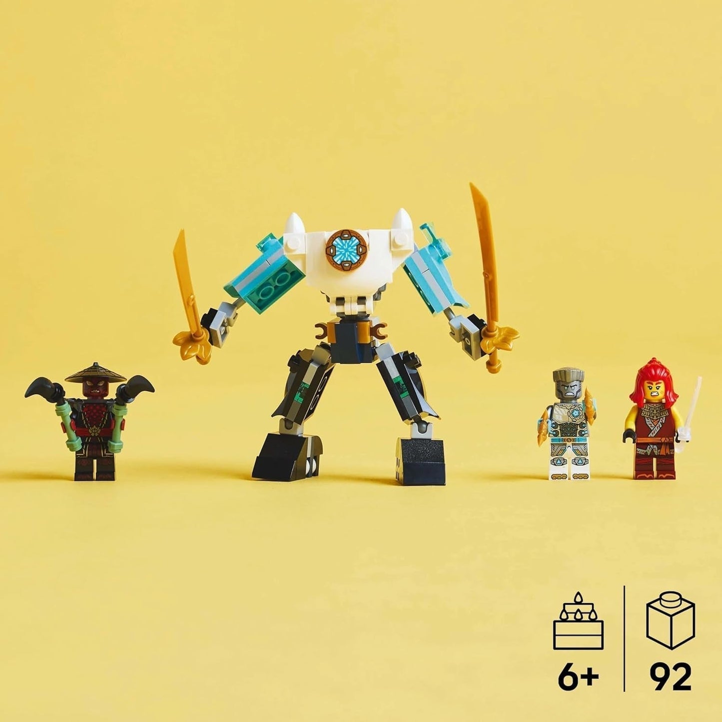 LEGO NINJAGO Robot de acción de Zane - Juguete ninja con 3 minifiguras para juegos de rol - Pequeño set para construir y jugar para niños - Idea de regalo para niños y niñas a partir de 6 años 71827 Juegos de construcción Besuche den LEGO-Store