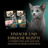 Sheba comida húmeda para gatitos, en sobres surtidos, con salmón (MSC) y pollo en salsa, multipack 40x85g