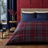 Night Lark Juego de Funda Nórdica y Funda de Almohada, 10,5 tog, Individual, Tartán Rojo Clásico, Ropa de Cama de Lujo, Hipoalergénico, Edredones y Edredones Lavables a Máquina Naty Shop