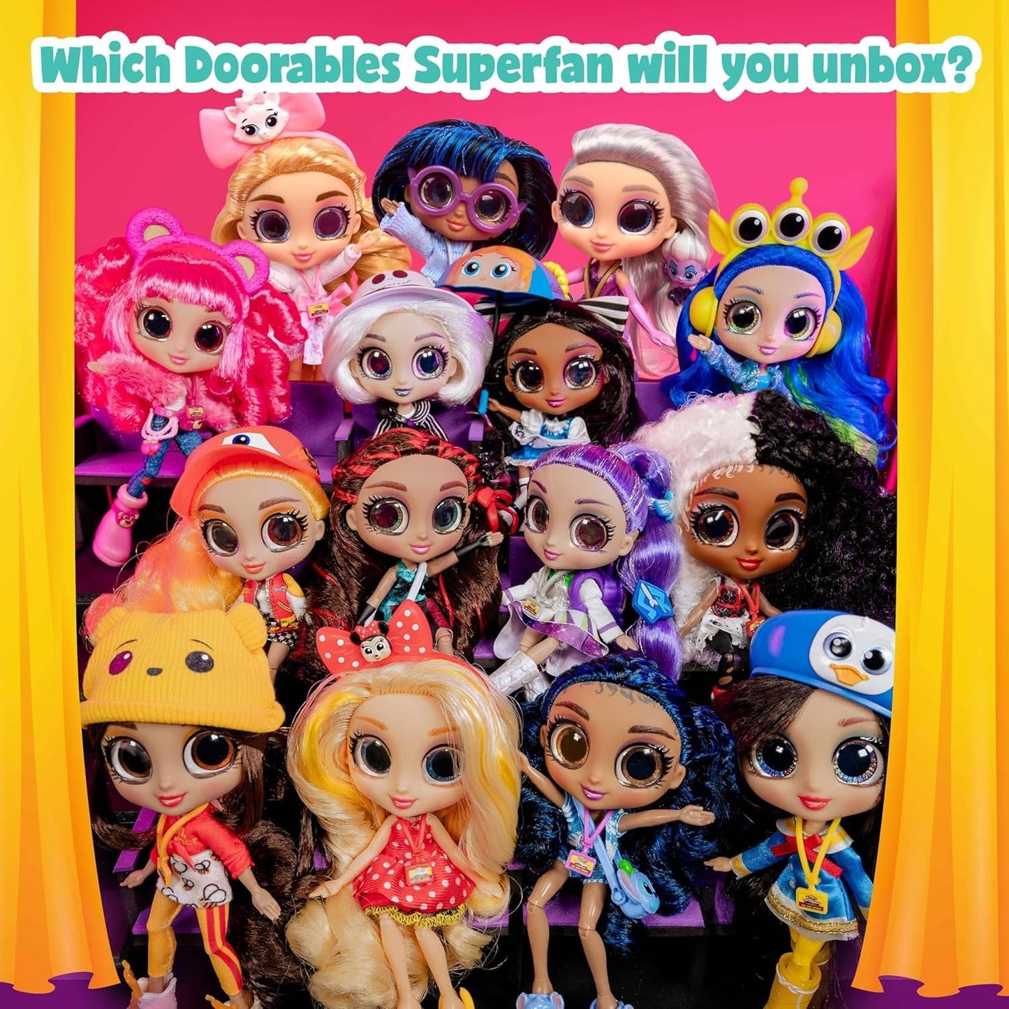 Disney Doorables Adoorbs Serie 1 Muñecas coleccionables con accesorios, 14 cm, muñeca de moda, juguete para mayores de 5 años, Just Play