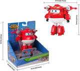 Super Wings Personajes transformadores de 5" Paquete de 2 Jett transformador supercargado + Tino Juguete transformador para niños y niñas a partir de 3 años Figuras de acción rojas Naty Shop