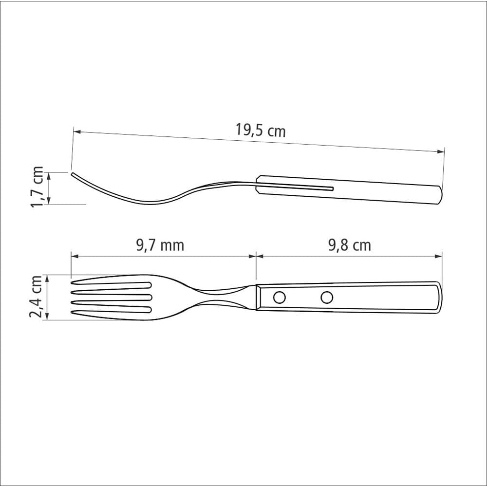 Juego de Cubiertos Grill Tramontina de Acero Inoxidable 14 Piezas Cubiertos para Carne Juego Grill Cocina Naty Shop