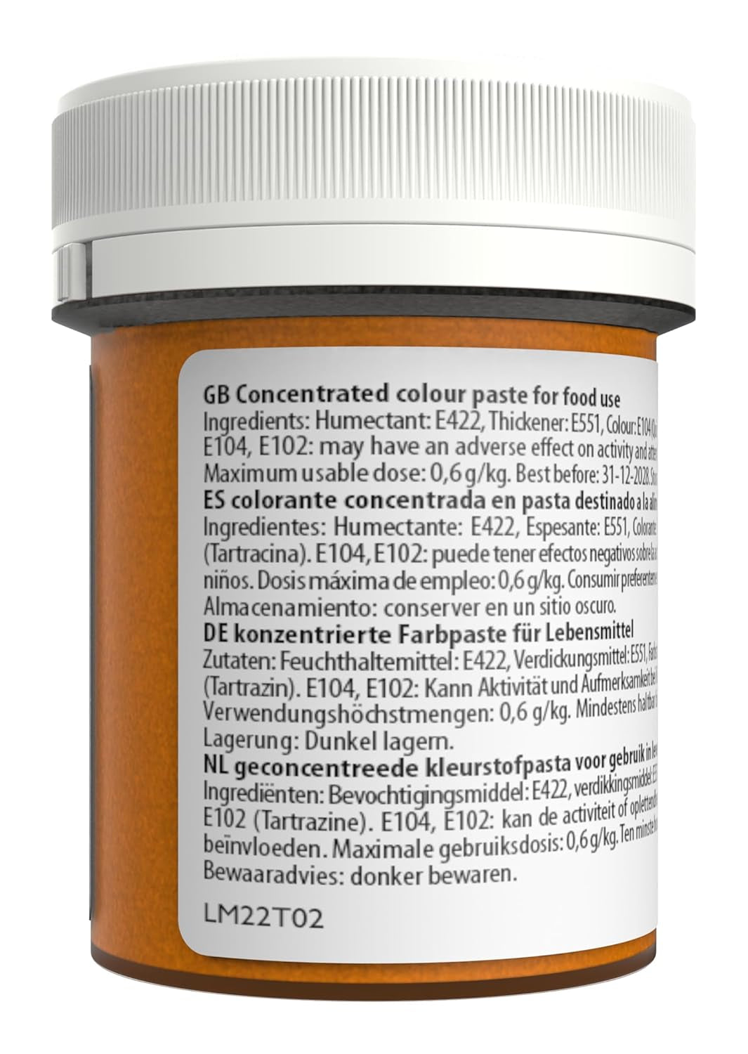 Colorante alimentario Sugarflair Max Concentrated Yellow Extra, colorante alimentario altamente concentrado para mazapán y fondant, colorante en pasta Max Concentrate - 42 g