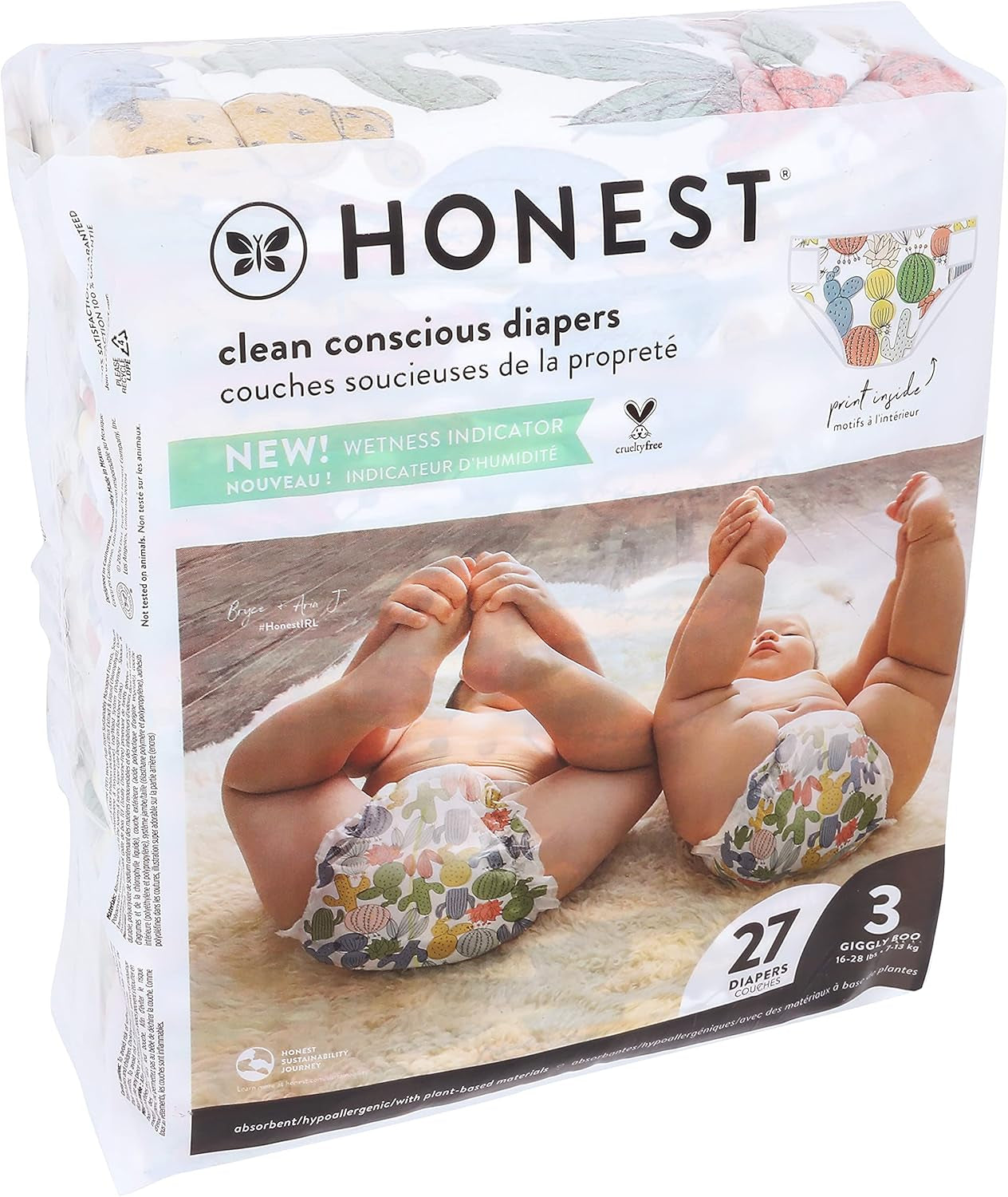 – Pañales desechables ecológicos y de alta calidad, Pandas, talla 3 (7,3–12,7 kg), 27 piezas