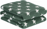 DREAMSCENE manta cómoda manta mullida manta de lana - manta de salón cálida invierno suave, manta de sofá, manta de sofá, manta de peluche para niños, mantas de salón y de peluche 120X150Cm, manta para sofá estrellas grises Camas y mantas Besuche den DREAMSCENE-Store Verde bosque 120 X 150 Cm