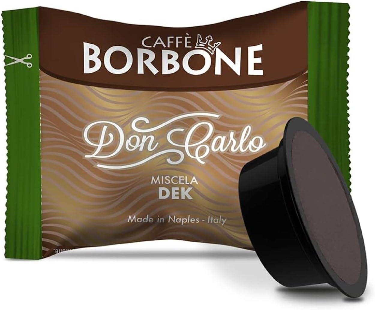 Caffè Borbone Don Carlo Dek Entkofeinierte Kaffeemischung - 50 Kapseln - Compatible con Lavazza®* A Modo Mio®* Haushalts-Espressomaschinen